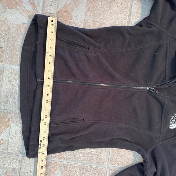 The North Face Jacket Collared Lightweight Fleece Full Zip Black womens Small - Picture 10 of 10